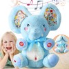 HCdoujoy Baby Blue Peek A Boo Elephant Plush Stuffed Singing