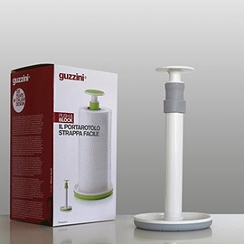 Guzzini Push and Kitchen Roll Holder Grey/White, Height Approximately 28 cm