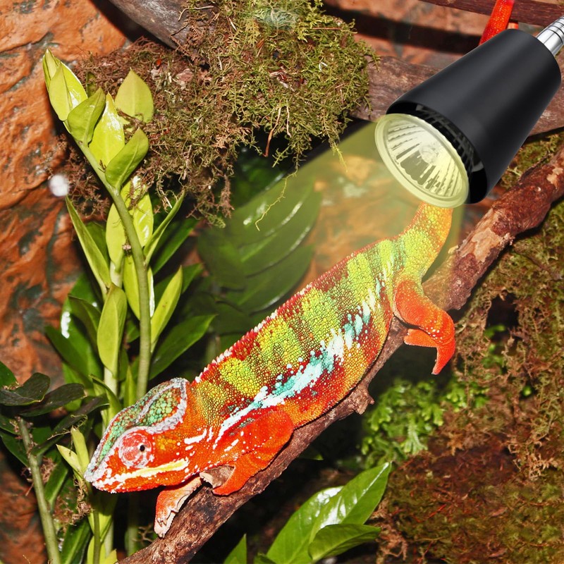 ZJNBMTFY Reptile Heat Lamp,UVA/UVB Reptile Light,360° Rotatable Clip,Turtle Heating Lamp