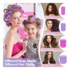 33pcs Hair Rulos Tubos Plástica Para Cabello Autoadheribles Rojo Y
