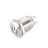 sourcing map Momentary Metal Push Button Switch Flat Head 12mm