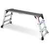 𝐖𝐨𝐫𝐤 𝐏𝐥𝐚𝐭𝐟𝐨𝐫𝐦 𝐓𝐰𝐨 𝐒𝐭𝐞𝐩 𝐋𝐚𝐝𝐝𝐞𝐫, 50×12×27 Aluminum Platform Non-Slip, Heavy