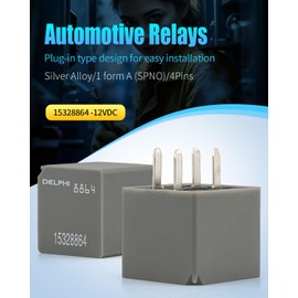 15328864 12VDC 40A 4Pins Compressor Control Fuse Starter Relay Compatible with Chevy GMC GM Buick A/C Replace OK2A167740 PW853596 12193604 96190189 9026316