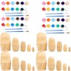 4 Set Unpainted Matryoshka Plain Nesting Dolls DIY Wooden Blank