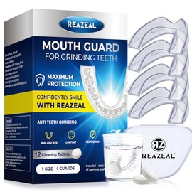 Protector bucal para rechinar dientes por la noche: protector bucal para dormir - Protectores nocturnos cómodos y reutilizables para adultos para rech