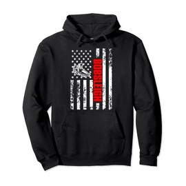 US American Flag Sports Patriotic Bobsleigh Pullover Hoodie