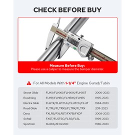 Benlari Highway Pegs,1.25" Highway Footpegs 304 Stainless Steel Adjustable Long Angled Fit for Harley Davidson Touring Street Glide Road Dyna Sportster Softail fits 1-1/4"(32mm) Engine Guard