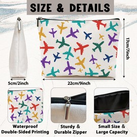 UIBOVA Airplane Travel Makeup Bag for Women, Birthday Gifts for Mom, Small Zipper Pouch for Purse, Christmas Bridesmaid Friendship Gifts for Sister Daughter, Girls Weekend Gifts for Women-A60
