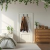 Relaxdays Door Coat Rack 4 Hooks Hook Rack for 2