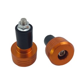 OKSTNO Motorcycle Handlebar Ends,7/8'' Handle Bar Slider Caps Weight Plugs CNC Aluminum (Orange)