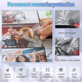 popotop Photo Album 4x6 1000 Pockets Photo with Label, Linen Hardcover Photo Albums for Wedding Gifts Baby Memory Travel Anniversary Brithday School, Picture Book with Horizontal & Vertical Photos