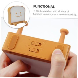 BIUDECO Kawaii Toast Night Lamp Cartoon Night Light for Brightness Portable Bedside Lighting for Bedroom Nursery and Relaxing Spaces