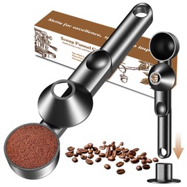 Coffee Scoop with Funnel for Ground Coffee, Protein Powder & Tea, 2 Tbsp