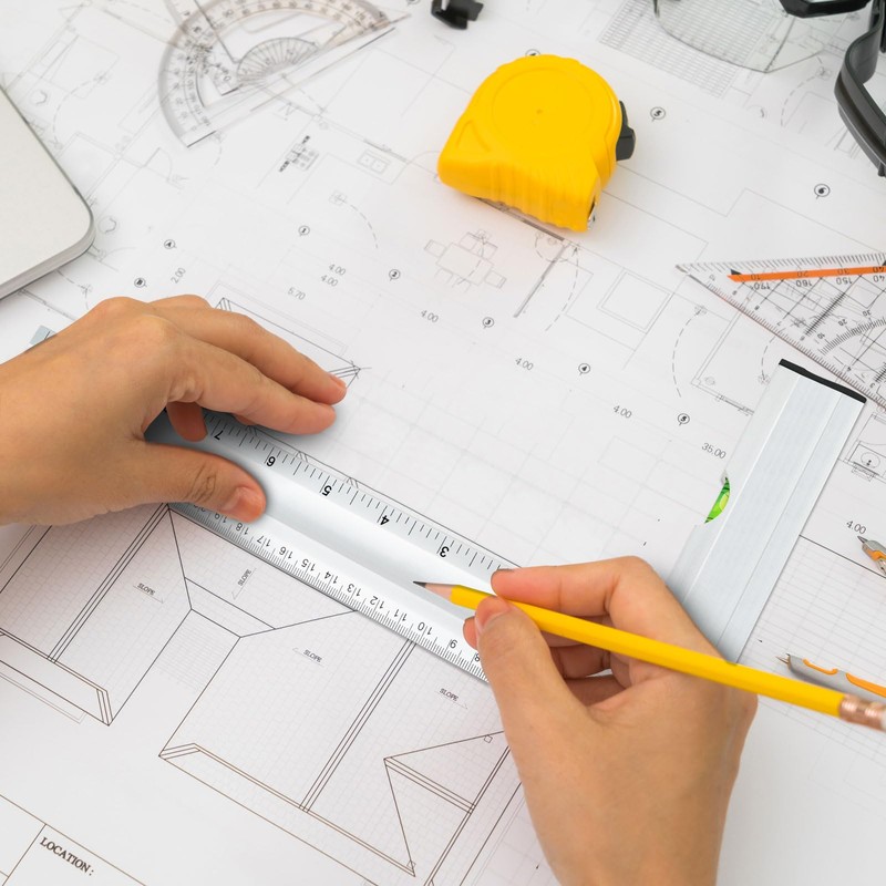 Gunpla Aluminum Try Mitre Square with Spirit Level Framing Carpenter