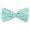 TigerTie Pre-tied Satin Bow Tie - Plain Colour + Gift