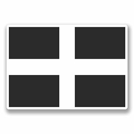 2 x 10cm/100mm Cornwall Cornish Flag Window Cling Sticker Car Van Campervan Glass #9683