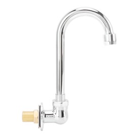 Foot Pedal Faucet Stainless Steel G1/2 Thread Wall Mounted Knee Valve Basin Tap for Hospital Railway Station Factory