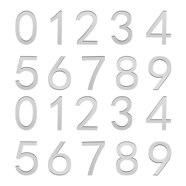 uxcell 20Pcs Self Adhesive Mailbox Numbers, 2" Acrylic Door Address