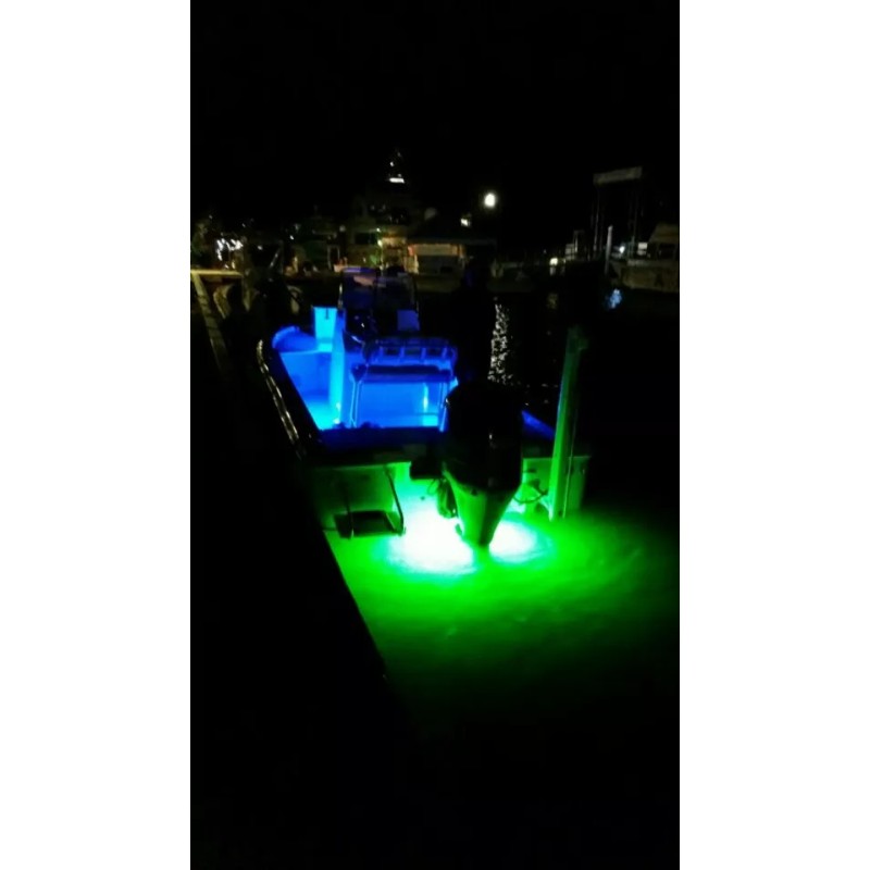 BoatPlugLight.com GREEN GTY UNDERWATER LED BOAT DRAIN PLUG TRANSOM LIGHT