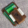RFID Genuine Leather Magnet Money Clip Credit Card Case Holder