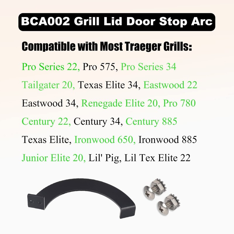 Grill Lid Door Stop Arc Right Side BCA002 for Most