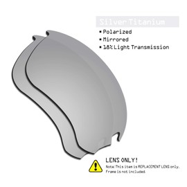 SmartVLT Men's Silver Titanium Replacement Lenses for Oakley Si Speed Jacket OO9228 Sunglass