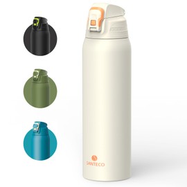 SANTECO Water Bottle, 1.5 Liter (50.7 fl oz) Thermos, 1500ML Stainless Steel Bottle, Sports Vacuum Insulation, Keeps Cold and Hot, Easy to Clean, Direct Drinking, Beverage Compatible, Stylish NEVIS