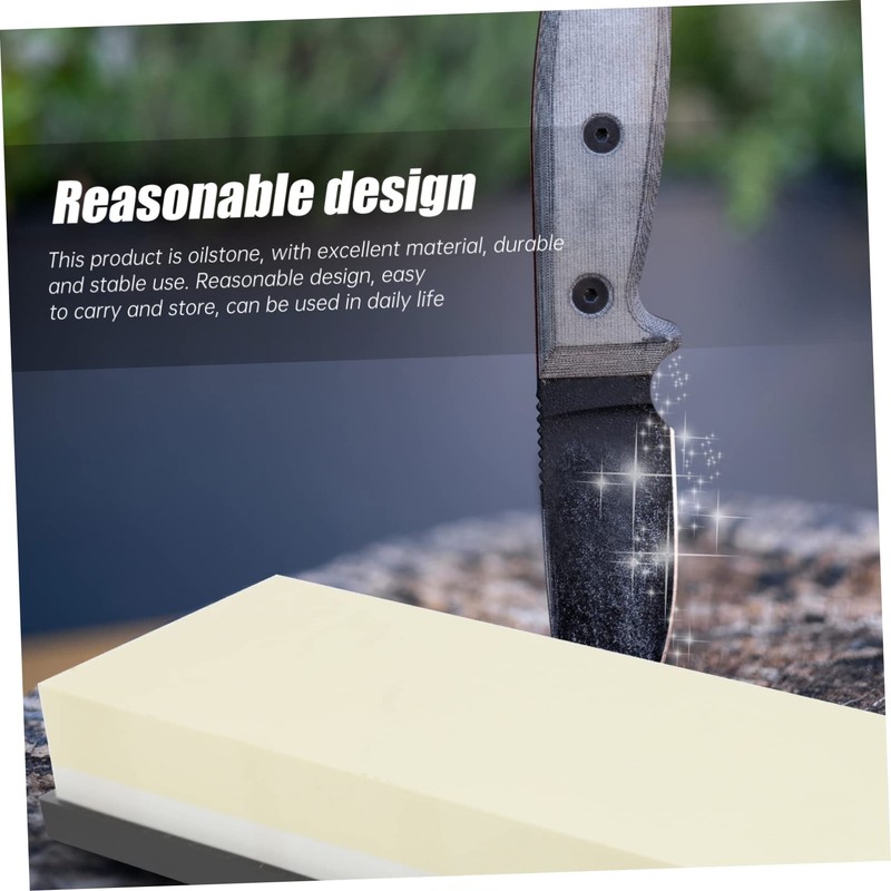 Operitacx Grit Double Sided Whetstone Rectangular Portable Sharpening Stone Tool