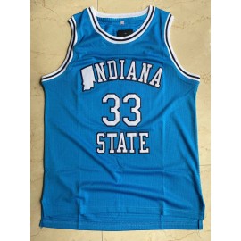 Handmade Retro Vintage Men's Basketball Jersey Bird Indiana State Jersey  Stitched Blue - S, Blue