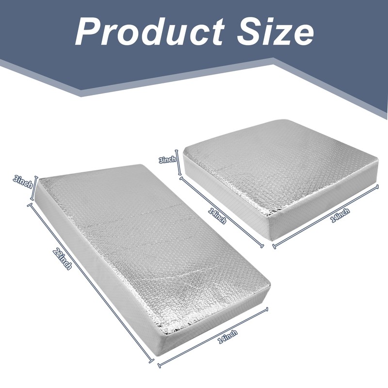 ESMING 1Pack 22"x14"x3" &14"x14"x3" RV Skylight Insulator,RV Vent Insulator, RV
