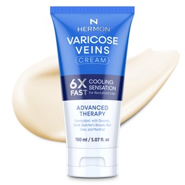 Varicose Veins Cream for Legs: 5.07 Fl Oz Spider Vein Cream for Blood Circulation and Skin Smoothing - Natural Formula Fast-Acting Relaxing for Men and Women