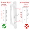 DECEBALUS 3-15/16" H.C., Sliding Patio Door Handle Set with Zinc
