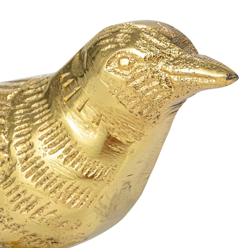 Creative Co-Op Cast Aluminum Bird Accent Decor, Gold