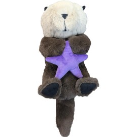 The Stuffed Animal House 13 Inch Sea Otter Plush (Otter with Starfish)