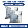 Mondiafy 2 Pack Throw Pillow Covers Soft Touch Plush 18x18