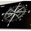 Brilliant Engraved Compass Car Tag Diamond Etched Vanity Front License