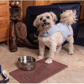 Wrangler Stainless Steel Dog Bowl – Heavy-Duty Double-Walled, Rust-Resistant, Non-Slip Silicone Base - Hygienic & Dishwasher Safe for Easy Cleaning (S)
