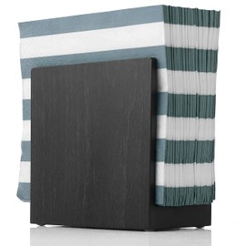 Napkin Holder Black Wooden - Wooden Black Napkin Holder for Tables - Napkin Dispenser for Kitchen - Kitchen Accessories - Restaurant Decor - Bar Accessories and Decor