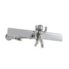 MENDEPOT Antique Silver Tone Astronaut Tie Clip Space Pilot Tie