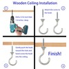 Evsteluo Large Swag Ceiling Hooks Heavy Duty Swag Hook with