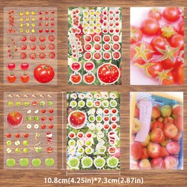 Fruit Tomato Scrapbook Stickers Scrapbook Accessories Fruits Tomato Sticker Aesthetic Vegetable Tomato Journal Sticker Decorative Collage Sticker Vegetable Fruits Scrapbooking Sticker Journaling