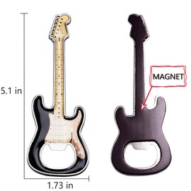 LanHong 2 Piece/Set Bottle Opener Beer Bottle Openers Guitar Shaped Bottle Opener Guitar Gift Kitchen Gadgets for Drinkers Music Guitar Lover