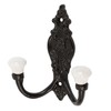 Hammer and Tongs - Ornate Double White Ceramic Coat Hook