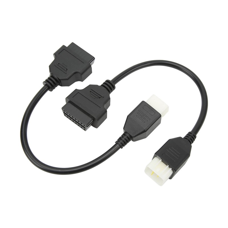 2PCS 6 Pin OBD‑OBD2 Motorcycle Diagnostic Scanner Cable Replacement for