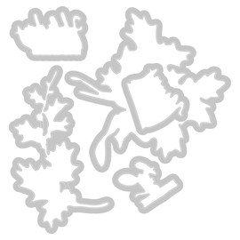 Sizzix 49 and Market A5 Clear Frame Stamp Pencil Line Holly