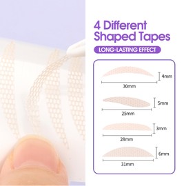 Ultra-Thin Invisible Lace Eyelid Tape 640 Pcs - Waterproof Double Eyelid Lifter Strips for Hooded/Droopy/Monolid Eyes, Instant & Long-Lasting Eye Lift Stickers