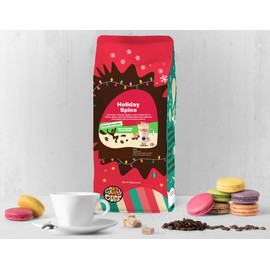 Crazy Cups Flavored Ground Decaf Holiday Coffee, Decaffeinated Holiday Spice Coffee in 10 oz Bag, For Brewing Flavored Hot or Iced Coffee, (Pack of 1)
