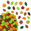 150Pcs Autumn Leaf Felt Stickers, Autumn Leaf Foam Cutter Stickers