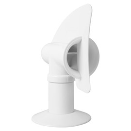 TonGass (1-Pack, White RV Rotating Sewer Plumbing Vent Cover for RV Rotating Holding Tank Vent Wind-Powered Cover Draws Holding Tank Odors Out - Rotates 360 Degrees - Includes Mounting Hardware