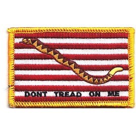 "DON'T TREAD ON ME"USA NAVY JACK FLAG, AMERICAN, GADSDEN, BIKER- Iron On Patch